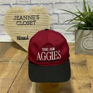 Vintage Texas A&M Aggies Annco Snapback Hat Spellout